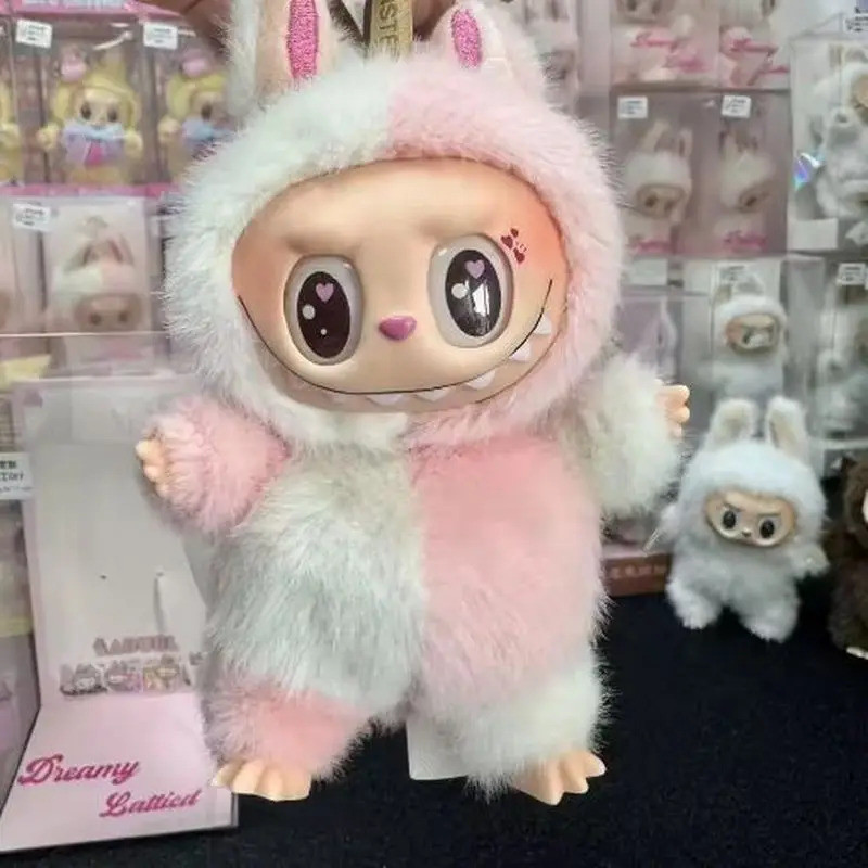 Labubu Vinil Rosto Boneca De Pelúcia Blind Box-O Monstro Original Diy ...