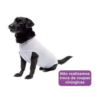 Roupa Pós Cirúrgica Dry Fit Lavipet Branca Tam.09 em Oferta na Shopee