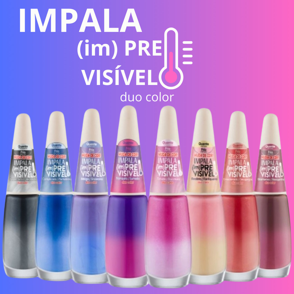 Kit Esmalte Muda de Cor Impala ImPrevisivel Esmalte Termico | Shopee Brasil