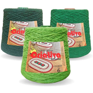 Kit 3 Unidades Barbante Criativa 500g N.º 6 Cores Predefinidas em Oferta na Shopee