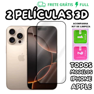 PELÍCULAS DE VIDRO 3D PARA IPHONE TODOS MODELOS PARA IOS 7 8 XS XR 11 12 13 14 15 16 17 AIR PRO MAX