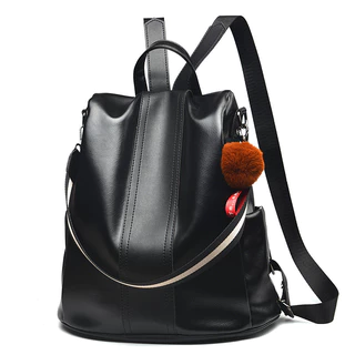Senhoras Mochila Moda Grande Capacidade Bolsa De Ombro Plutônio Couro Macio Emenda Lazer