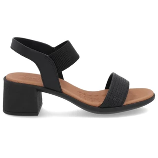 Sandália Fem. Usaflex Salto Bloco Couro e Elástico UC220030 em Oferta na Shopee