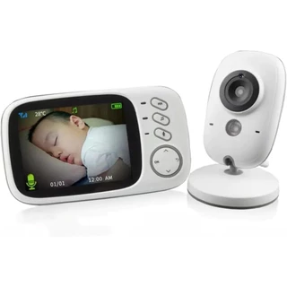 Baba Eletrônica Com Monitor Visão Noturna, Câmera c/ Audio Sensor de Temperatura em Oferta na Shopee