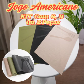 Jogo Americano Descanso De Mesa Jantar 46x31Cm Kit 6 4 Ou 2 Desenho De Talheres Multiuso Flexível em Oferta na Shopee