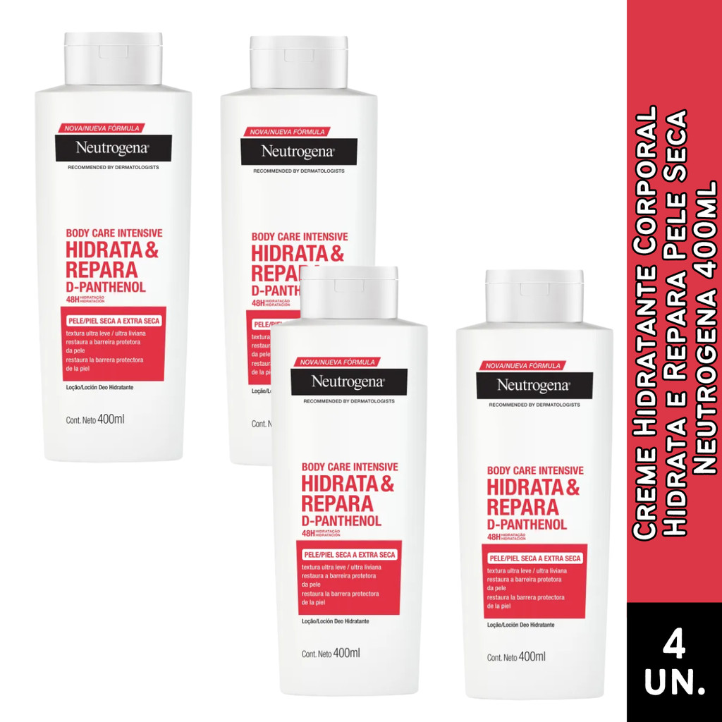 Creme Hidratante Corporal Hidrata e Repara Pele Seca Neutrogena 400ml ...