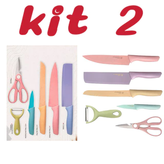 Kit 2 Conjunto profissional de cozinha antiaderente de aço inoxidável de 6 peças  marisa em Oferta na Shopee
