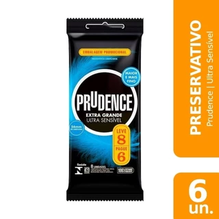 Preservativo Prudence Extra Grande Ultra Sensível - 6 Embalagens c/ 8 unidades em Oferta na Shopee