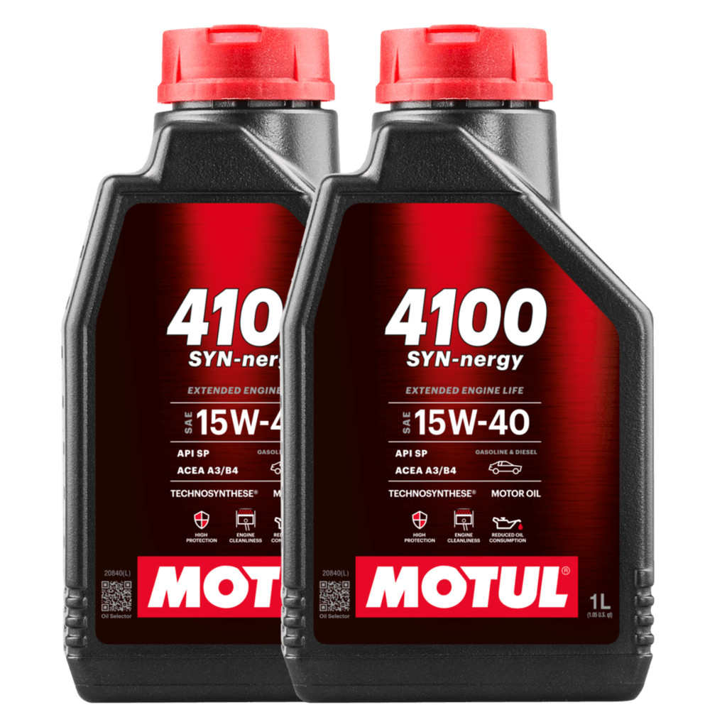 Kit 2 Óleos de Motor Motul 4100 SYN-Nergy Semi Sintético 15W40 Api SP ...