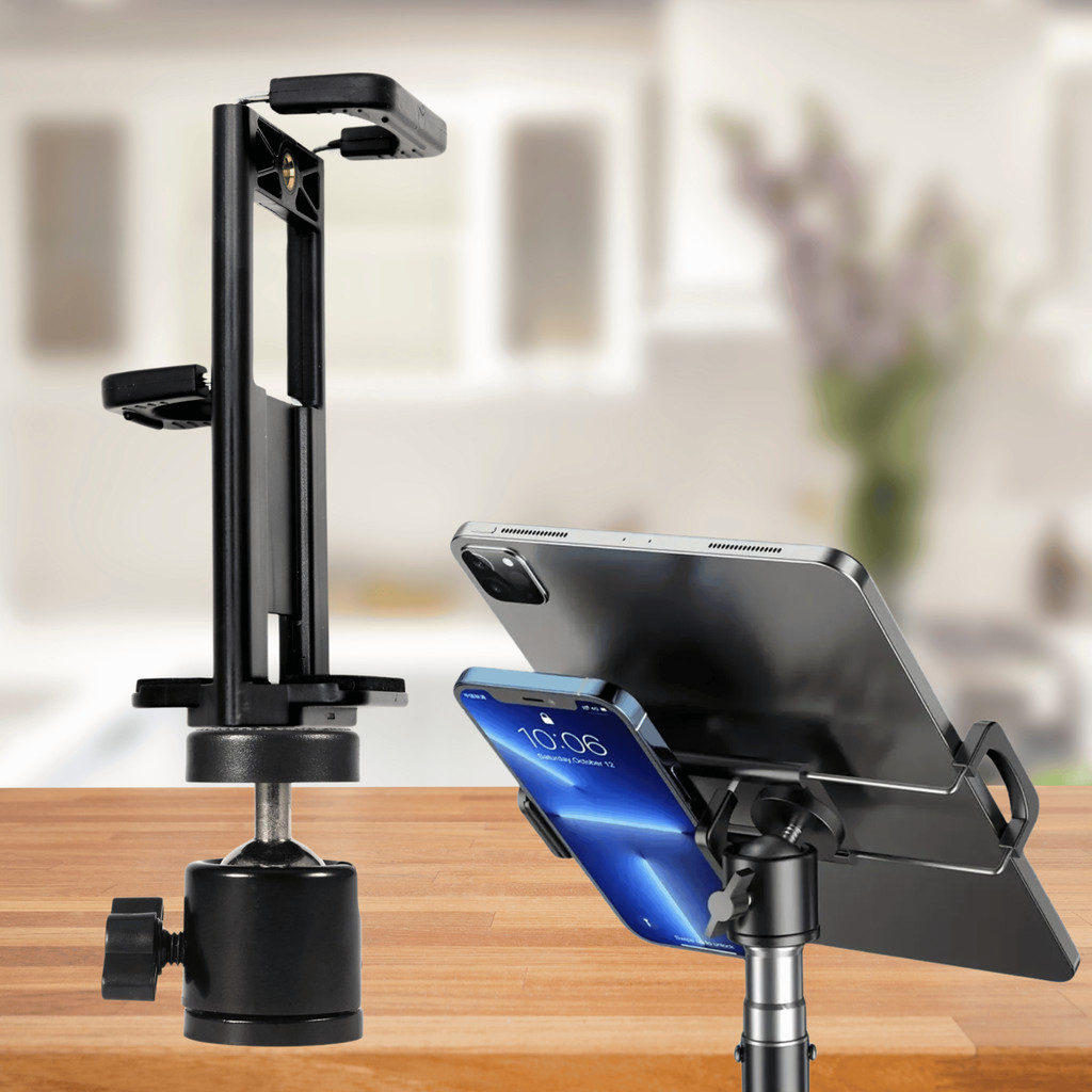 Suporte Celular Tablet Com Ball head Adaptador para Tripé 1/4 | Shopee ...