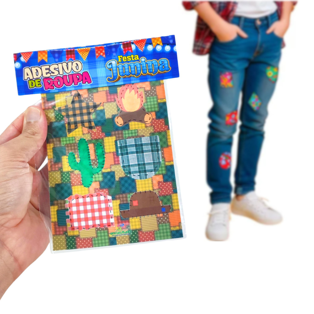 Kit 6 Adesivos de Roupa Autocolante Festa Junina Masculino e Feminino ...
