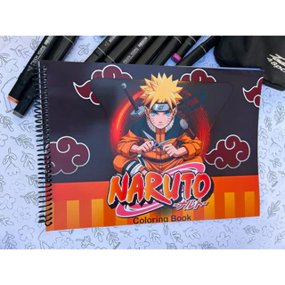 Livro de Colorir Naruto A4 - Super Grande Capa Flexível Anime Infantil Criativo Presente para Fãs em Oferta na Shopee