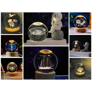 Astronauta, Santo Padre, Pégaso Golfinho e outros 50 tipos de luminárias de mesa com bola de cristal