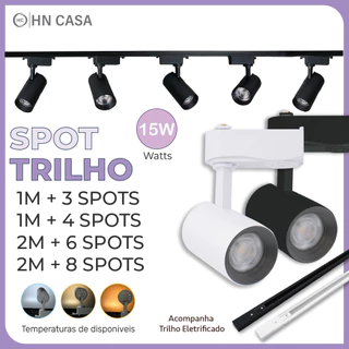 Trilho De Ponto Led Para Eletrificação De Cascalho Preto Tubinho E Branco 15W 360 ° Luz Branca , Neutro Amarelo Bivolt 1