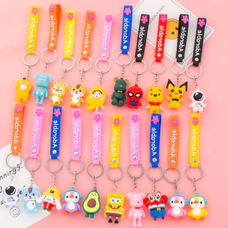 Kit 12 chaveiros de silicone 3d Bonito dos desenhos animado chaveiro com pingente de presente em Oferta na Shopee