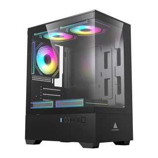 Gabinete Gamer Acegeek Shadow, Mini-Tower, Lateral de Vidro, Preto, AG-SHADOW-BK em Oferta na Shopee