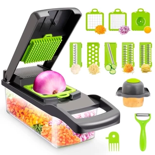 Cortador Multifuncional Fatiador de Legumes 14 Em 1 Verduras Ralador Picador Frutas em Oferta na Shopee