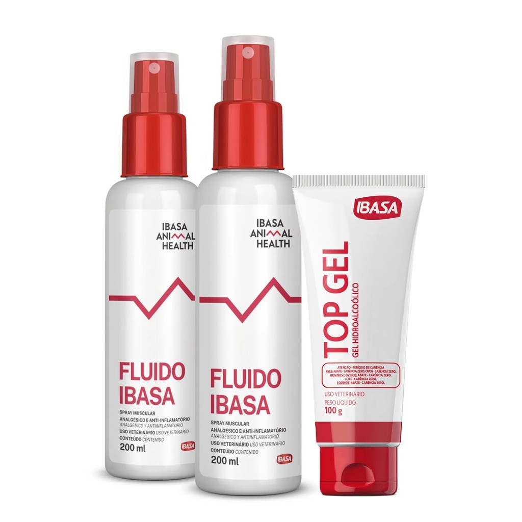 Kit 2 Fluido Ibasa 200ml + Top Gel 100g Ibasa Dor Muscular | Shopee Brasil