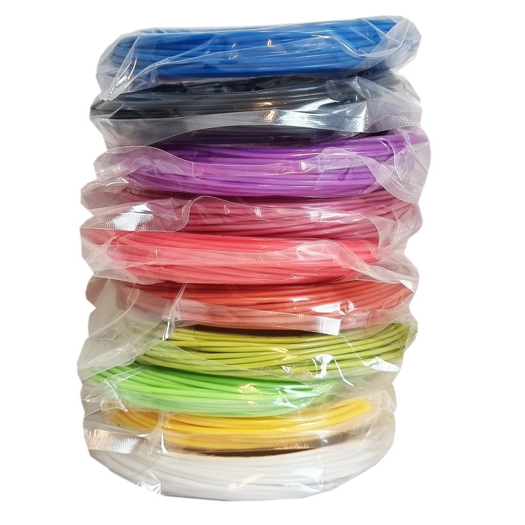 Refil Filamento PLA Kit 10 Cores 100 metros para Caneta 3D | Shopee Brasil