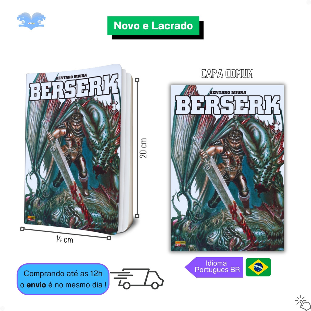 Berserk Edição de Luxo Mangá Vol. 3 - Livro em Português BR | Shopee Brasil