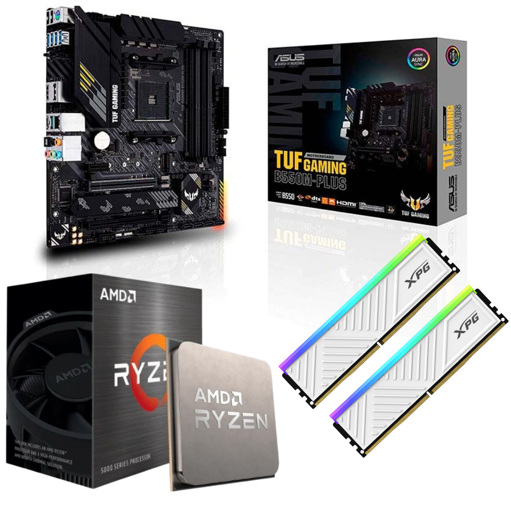 Kit Placa-Mãe Asus TUF B550M-Plus+Ryzen 7 5700X3D+ 32GB XPG | Shopee Brasil