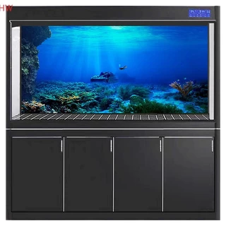 Fundo De Peixe Decorativo Paing Plantas HD Aquário Paisagem Adesivo Oceano Mar Pano De Decoração