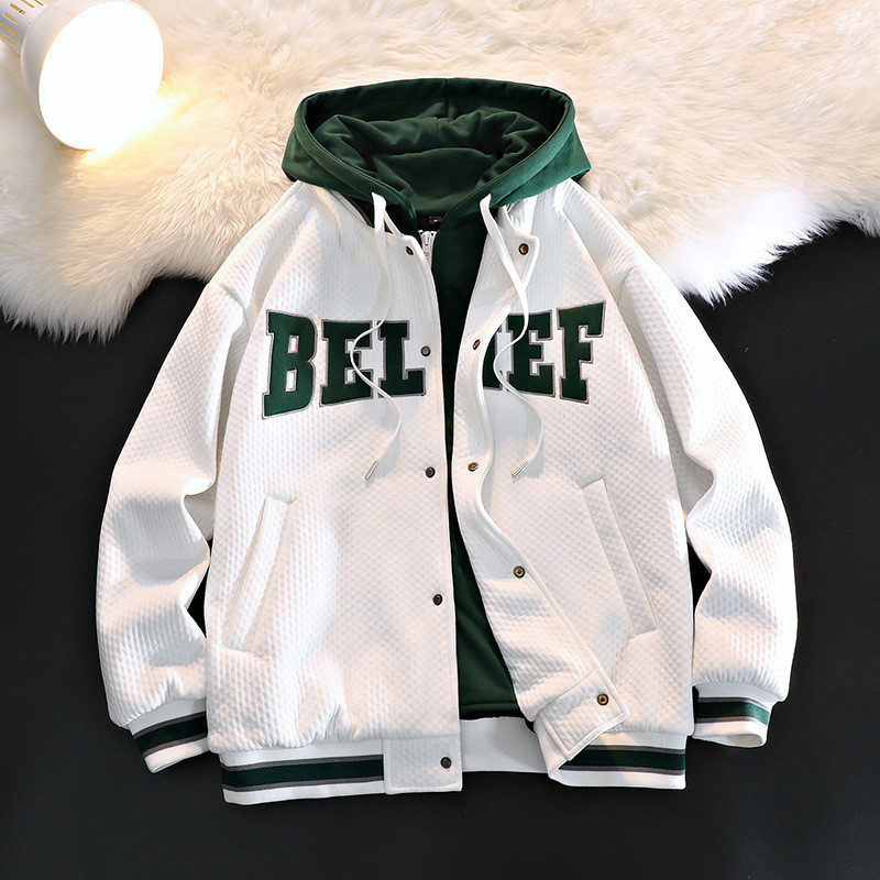 Jaqueta College Masculina Com Capuz Jaqueta College Masculina Fato