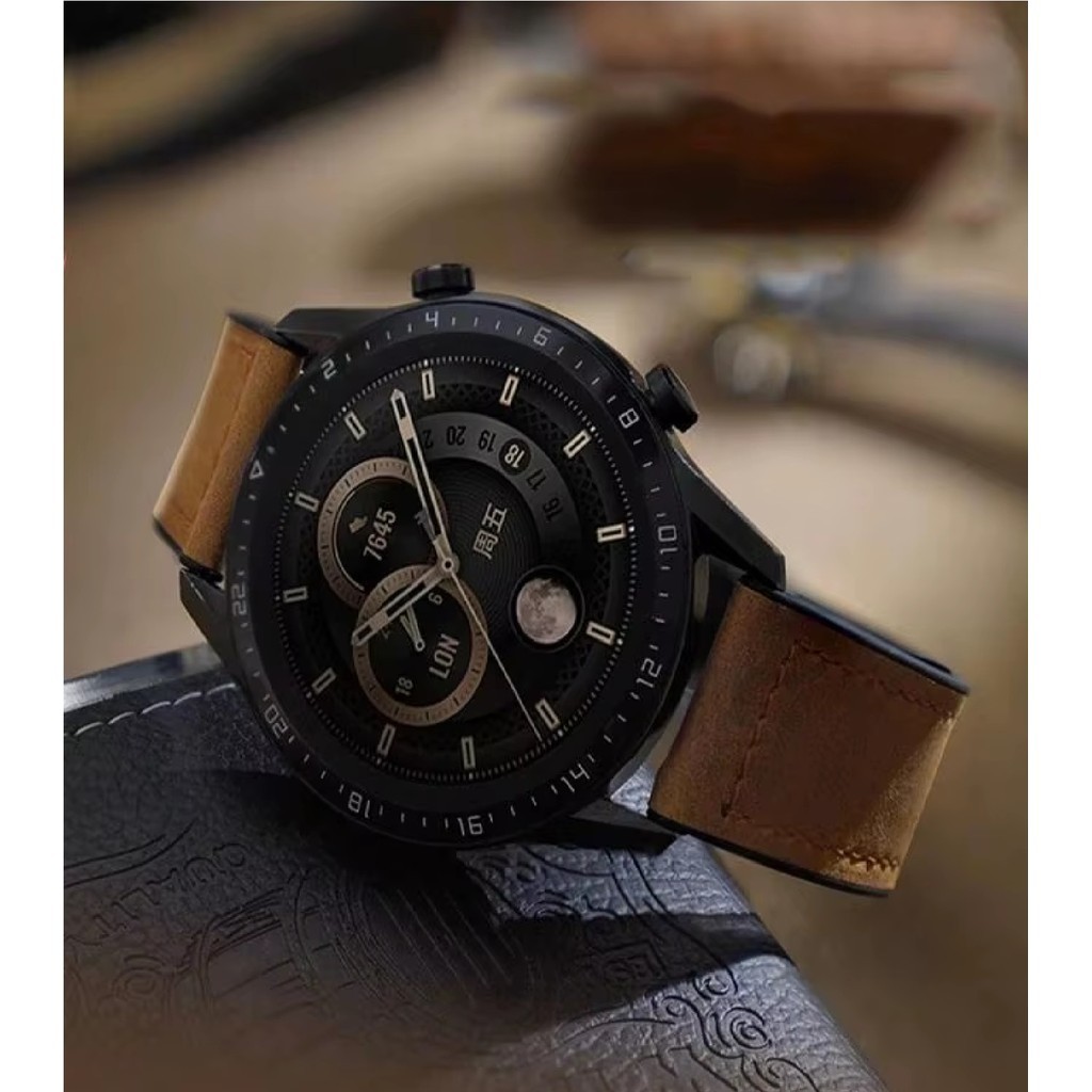 Pulseira De Couro C/ Fecho Magnetico Para Infinix Xwatch 3 we