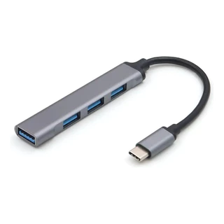 Hub USB Tipo C 4 Portas Adaptador 5Gbps USB 3.0/2.0 para Notebook Celular extensão usb c