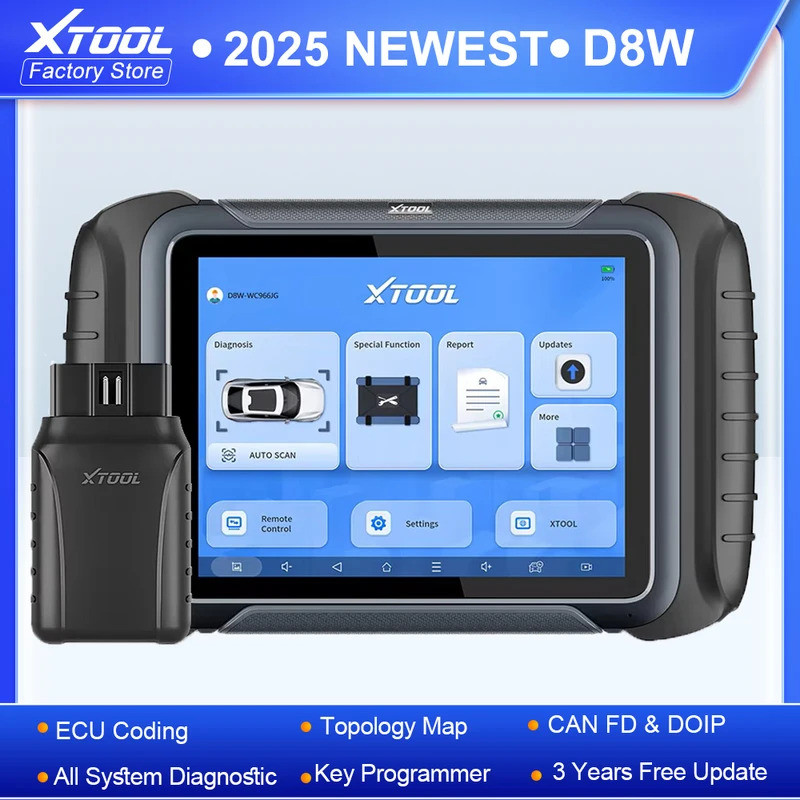XTOOL D8W Bluetooth Ferramenta De Diagnóstico Scanner Automotivo ECU ...