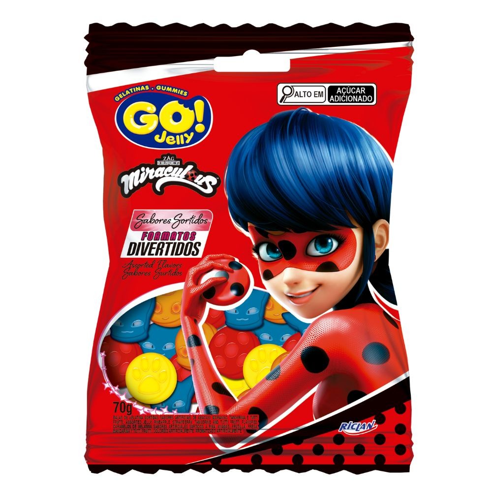 Bala Go! Jelly Miraculous Sabores Sortidos 70g | Shopee Brasil