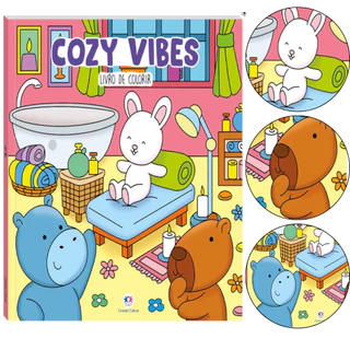 Livro Pintura e Colorir Bobbie Goods Comfy & Cozy Vibes Anti Stress em Oferta na Shopee