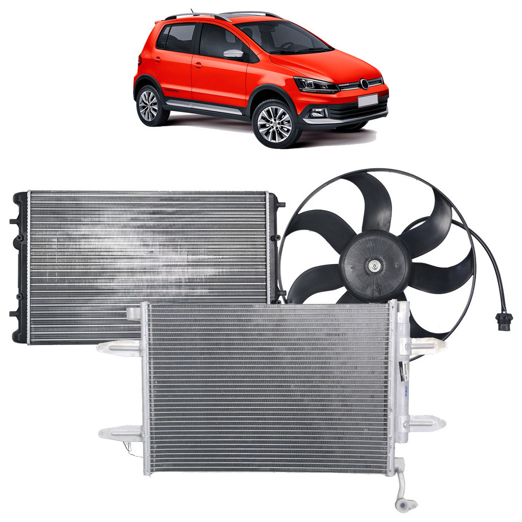 Kit Colisão Crossfox 1.6 Flex Automático 2015 2016 2017 2018 Radiador ...