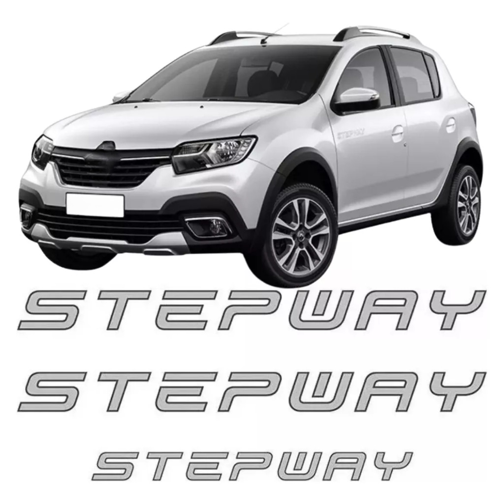 Kit Adesivos Stepway Renault Sandero Faixa Lateral e Traseira 2015 16 ...