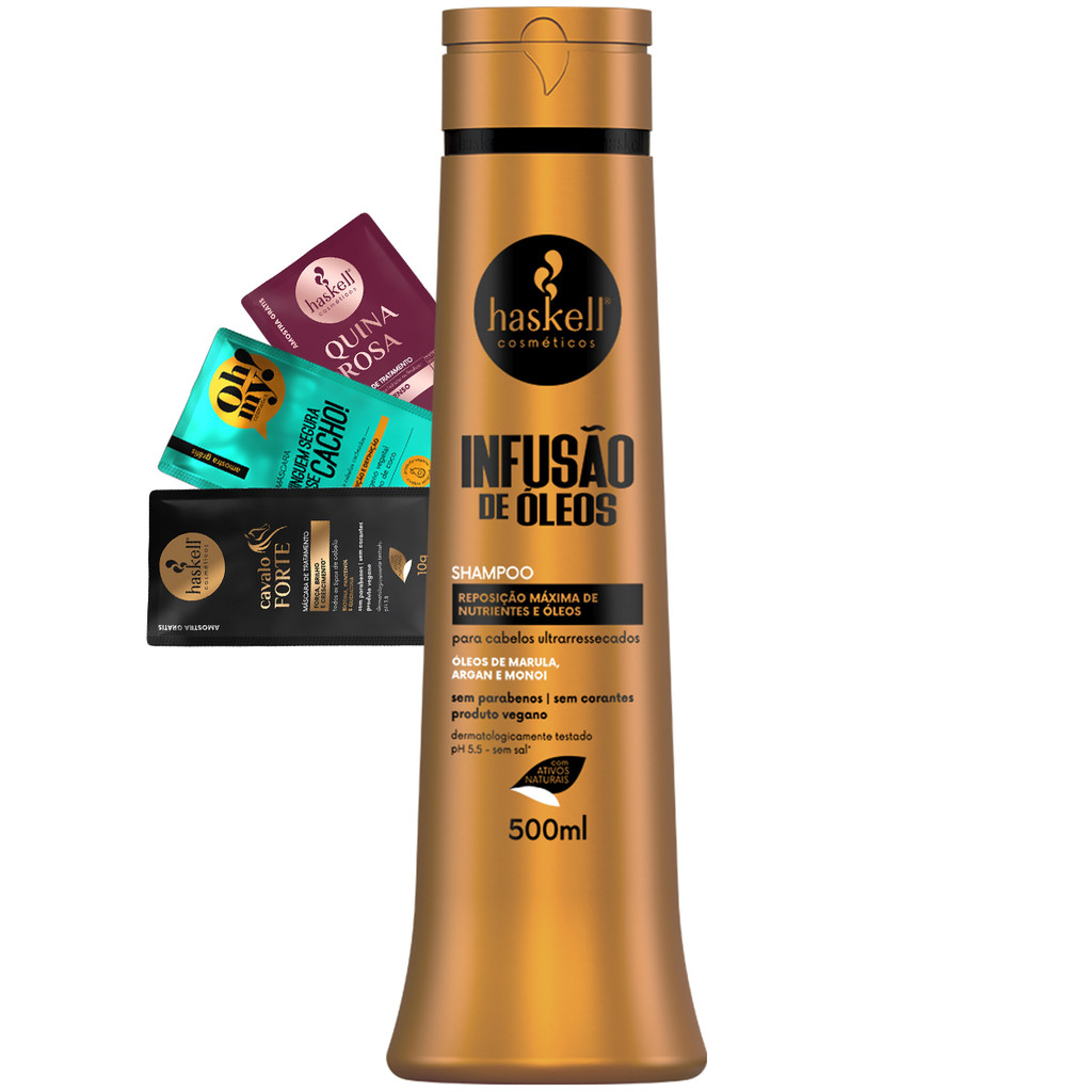 Haskell Infusão de Óleos Shampoo 500ml | Shopee Brasil