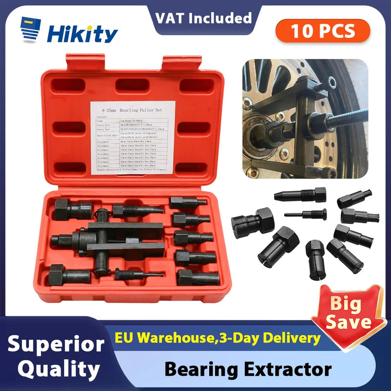 Hikity 10pcs Kit de Ferramentas de Extrator de Rolamento Interno com ...