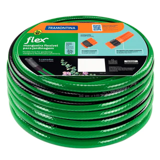 Mangueira De Jardim Flex Em Pvc 25 Metros Com Esguicho Tramontina