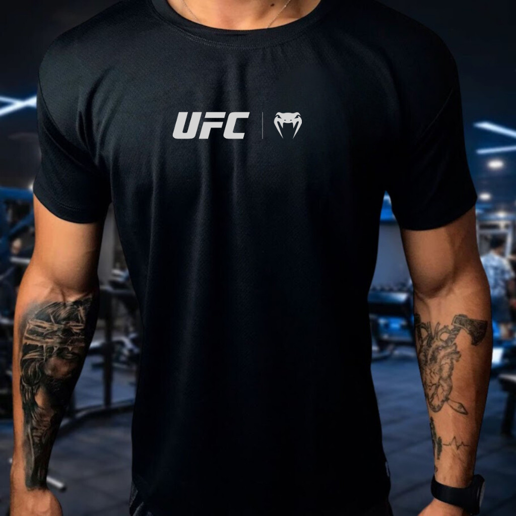 Camisa Dry Fit Masculina - Modelo UFC 01, Academia, Corrida,CrossFit,Ideal Para Treinos Intensos