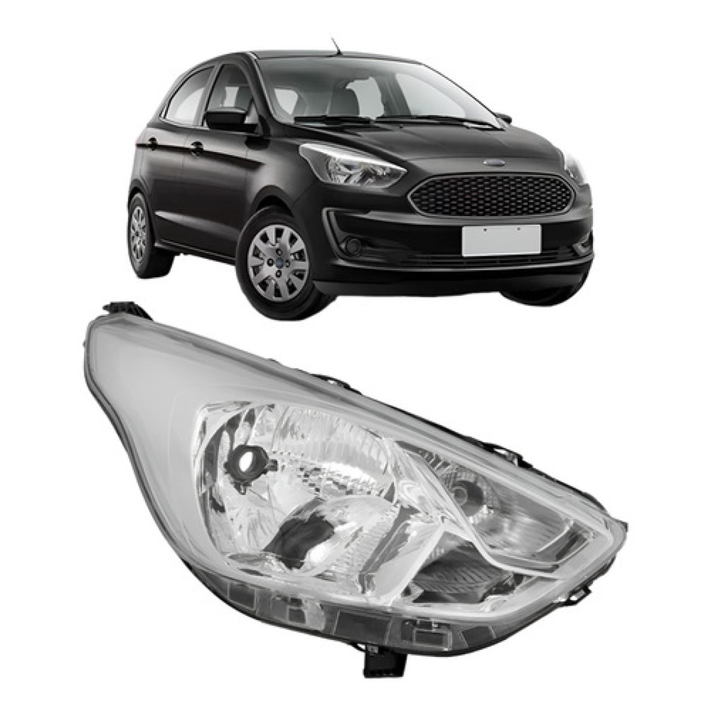 Farol Ford Ka 2019 2020 2021 2022 Cromado | Shopee Brasil