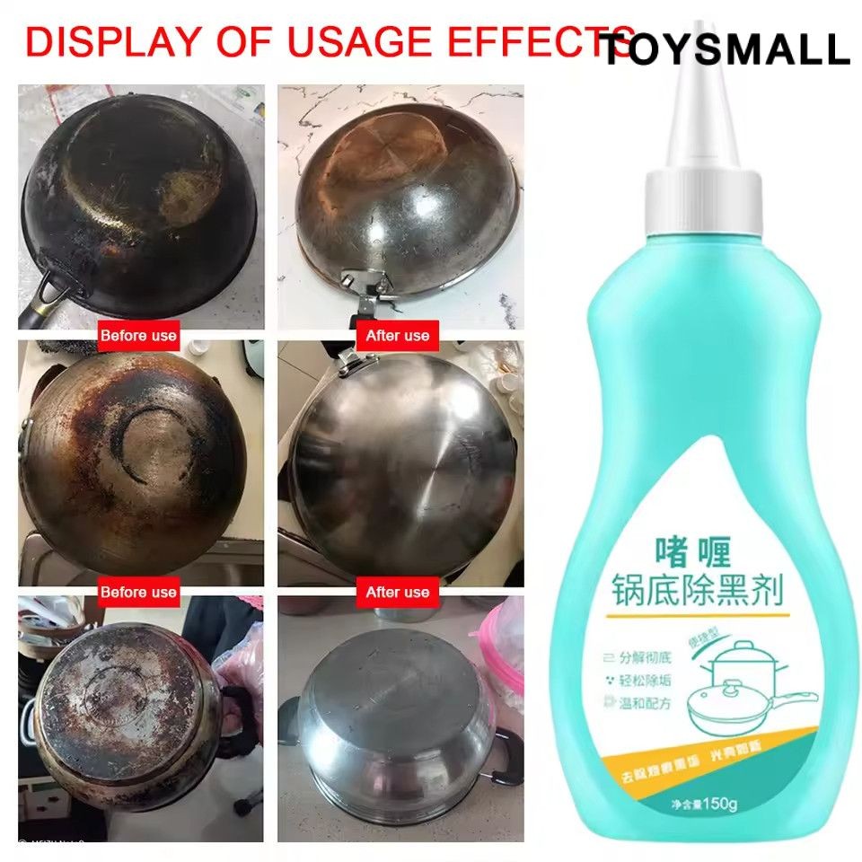 Limpador de gordura de fundo de panela 150ml, removedor de óleo pesado de panelas, removedor de ferrugem de forno