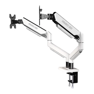 Suporte Articulado Para Dois Monitores Zinnia Nimbo 210, 13 Pol. a 32 Pol. Branco, ZNO-ZNNBO210-WH01