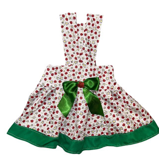 Fantasia de Natal para Cachorro e Gato com Laço - Roupa Natalina Gato Conjunto Noel Laço Ajustável Tamanhos P M G