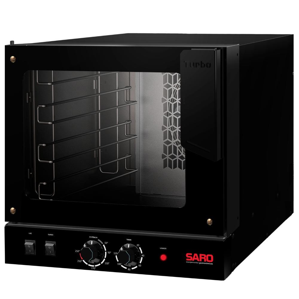 Forno Turbo Elétrico 4 Esteiras SARO FT22 2500W com Interior