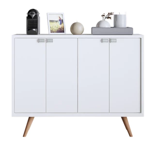 Buffet 4 Portas 110cm Para Cozinha e Sala de Jantar Aparador Multiuso Móveis Bonatto