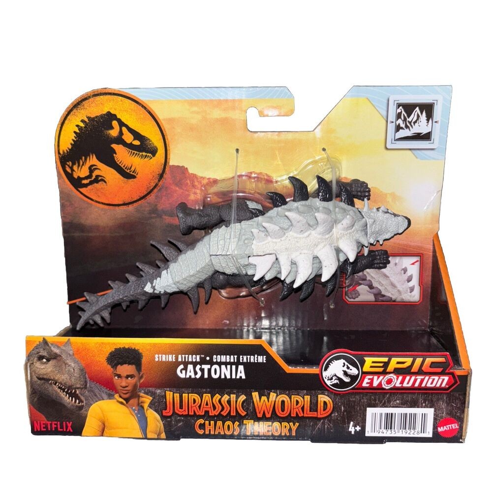 Mattel Jurassic World Strike Attack Gastonia Dinosaur Action Figure Toy ...