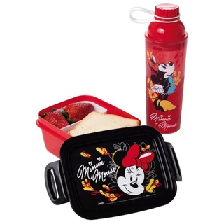 Kit Garrafa 660ml + Marmita 850ml Plasútil Minnie em Oferta na Shopee