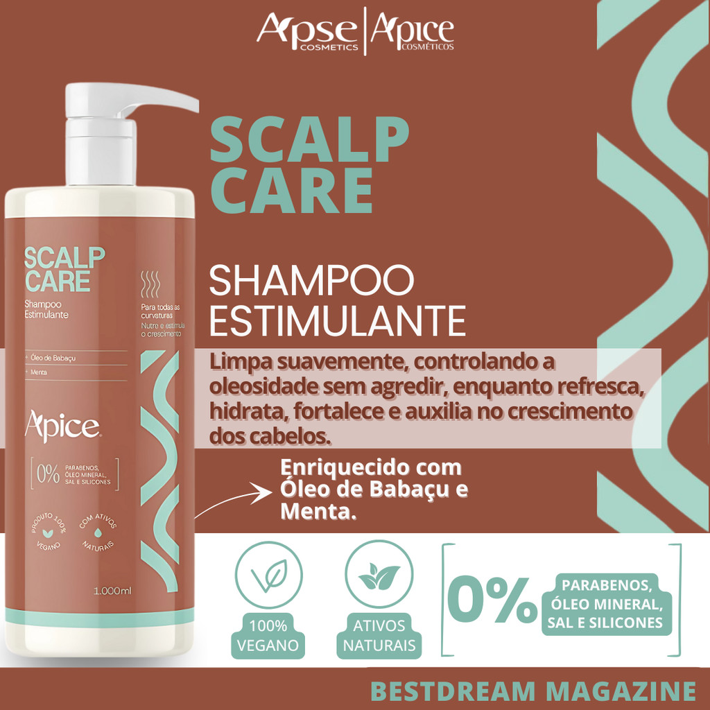Kit Shampoo E Condicionador Scalp Care Estimulante Capilar Apice