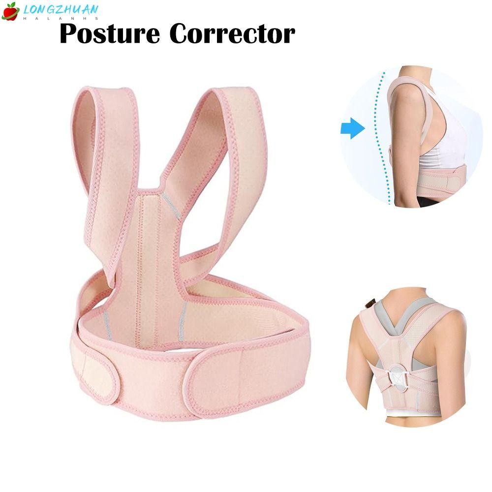 Corretor De Postura LONNGZHUAN , Cinta Superior Respirável Rosa Das Costas , Alisador Ajustável
