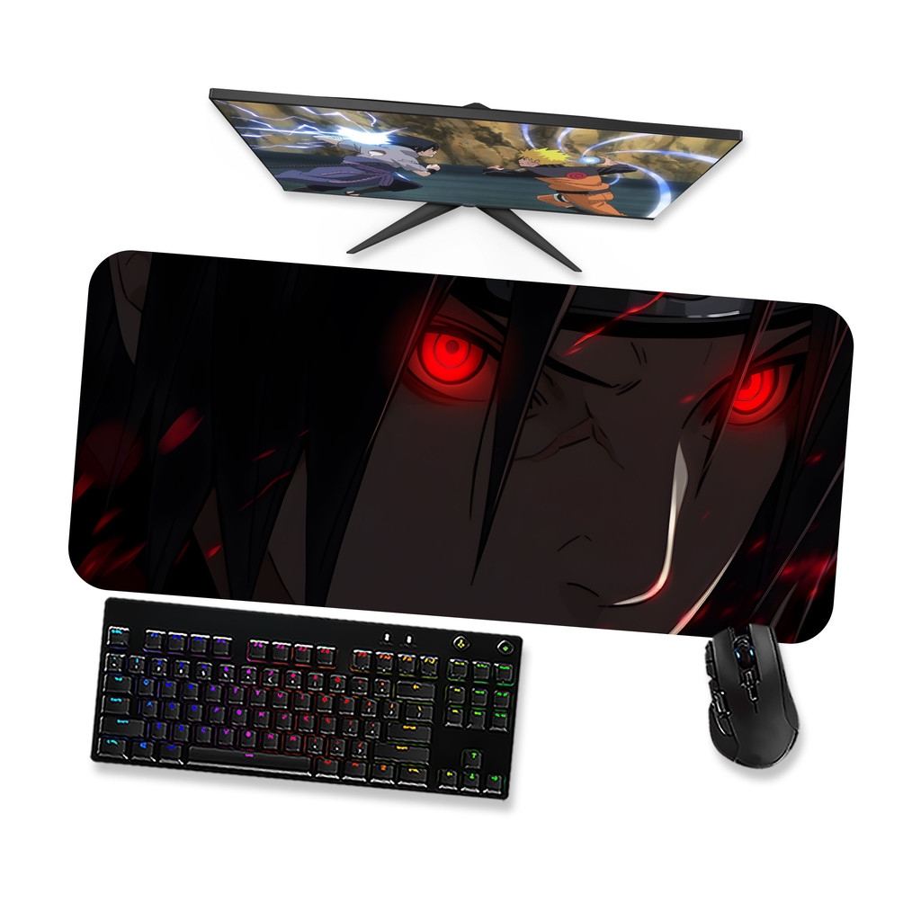 Uchiha Itachi Mauspad – Großformat 80x30 Cm, Rutschfeste Gummibasis, HD-Druck, Perfekt Für Gaming & Office