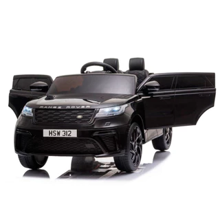 Carrinho Elétrico Infantil Land Rover Velar Preto Com Led Luzes MP3 Farol SD Controle Remoto